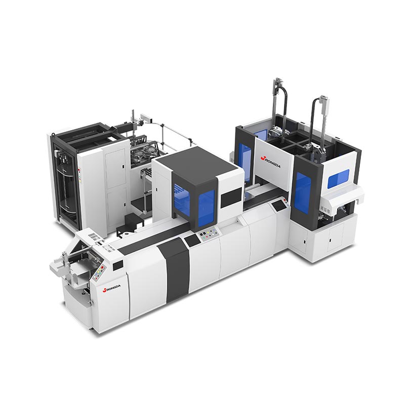 Avtomatski stroj za izdelavo toge škatle z dvojno postajo